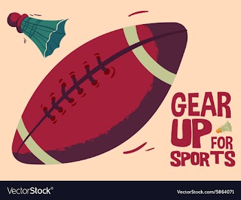 Gear up for sports background vector image