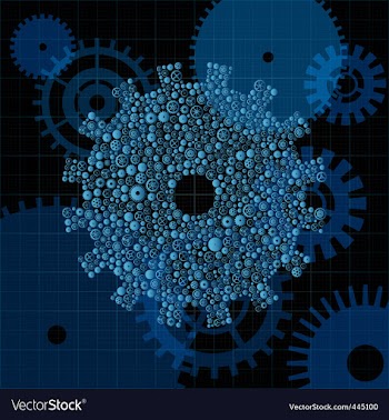 Gears background vector image