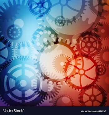 Gears background vector image