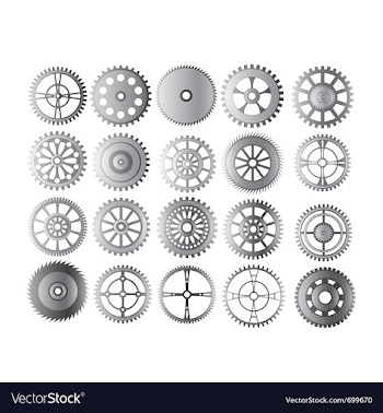 Gears collection vector image