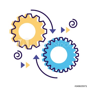 gears machine flat style icon