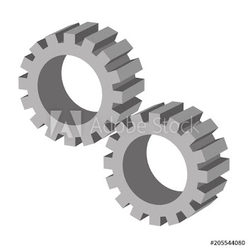 gears machine isometric design