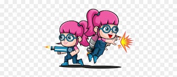 Geek Girl 2d Game Character Sprite - Character Girl Profile 2d