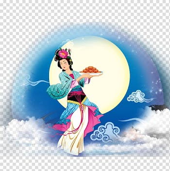 Geisha illustration, China Mid-Autumn Festival Chang'e, Mid-Autumn Festival transparent background PNG clipart