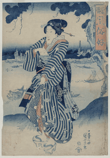 Geisha Standing on the Bank | Free Photo - rawpixel