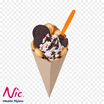 Gelato Sundae Ice Cream Cones Waffle - bubble Waffle 