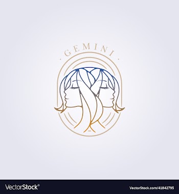 gemini zodiac horoscope badge sister female icon