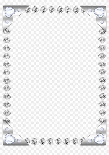 Gems Clipart Diamond Border Pencil And In Color - Diamond Picture Frame Png