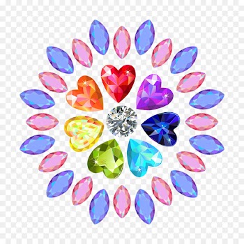 Gemstone Brilliant Cut Clip art - Color round diamonds 