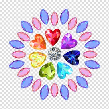 Gemstone Brilliant Cut , Color round diamonds transparent background PNG clipart