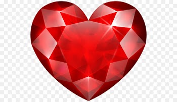 Gemstone Diamond Image Ruby Heart - crystallization symbol 