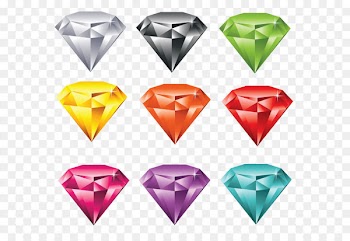 Gemstone Jewellery Clip art - Multicolor Diamonds Set PNG Clipart 