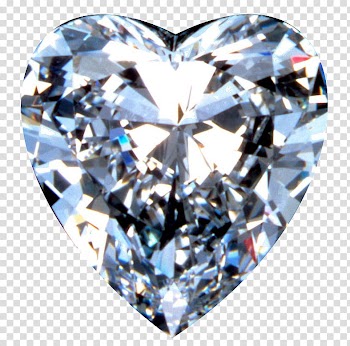 Gemstones, heart-shaped clear cut diamond transparent background PNG clipart
