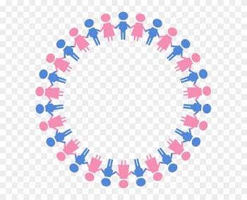 Gender Gap - People Holding Hands In Circle Clipart