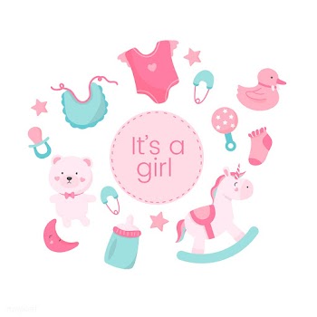 Gender reveal of a girl | Free stock vector - 544576