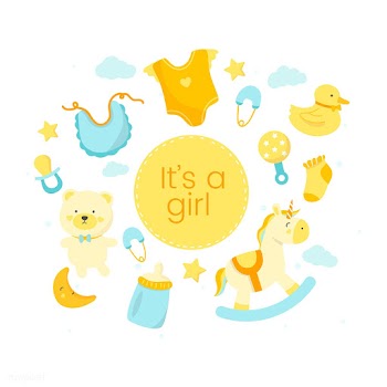 Gender reveal of a girl | Free stock vector - 544584