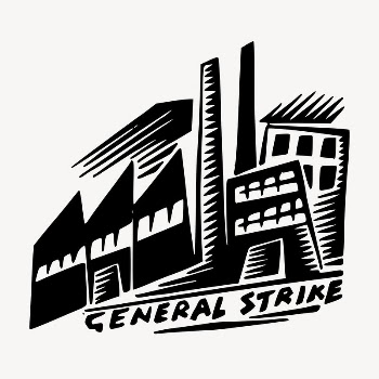 General strike sticker, environment illustration | Free PSD - rawpixel