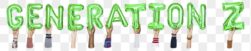 Generation Z word png, hands | Free PNG - rawpixel