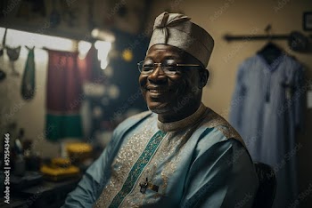 Generative AI. a happy man sitting