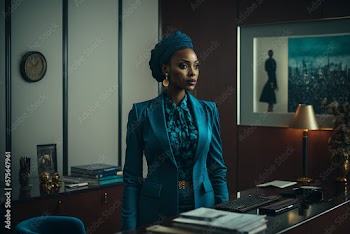 Generative AI. a hausa female executive in her office