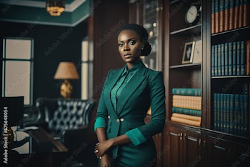 Generative AI. a posing female executive