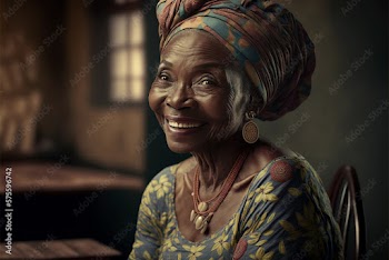 Generative AI. a smiling Nigerian woman