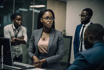 Generative AI. A young african professional woman