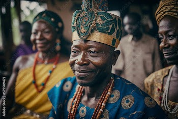 Generative AI. Edo traditional ruler