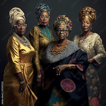 Generative AI. elderly african women