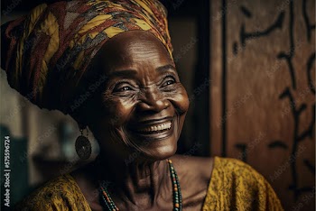 Generative AI. laughing woman