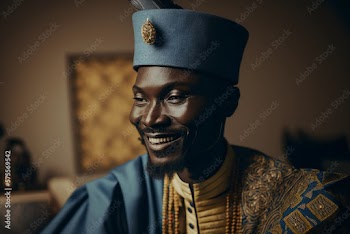 Generative AI. Portrait of a smiling young African man