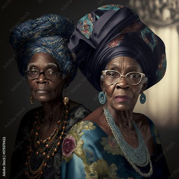 Generative AI. senior models standing beside each other