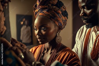Generative AI. Young African Bride