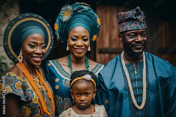 Generative AI. Young Ibibio Family