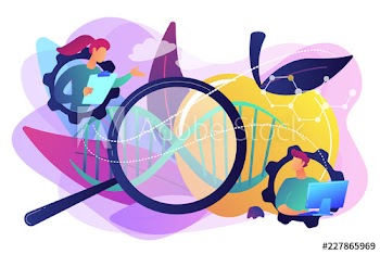 Genetically modified foods concept vector illustration