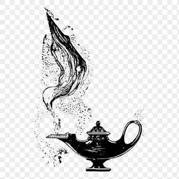 Genie lamp drawing png sticker | Free PNG - rawpixel
