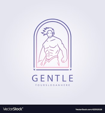 gentle man gym body goals logo