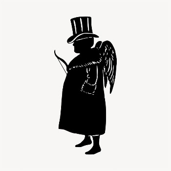 Gentleman angel illustration clipart vector. | Free Vector - rawpixel