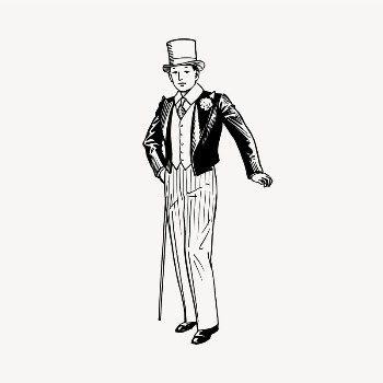 Gentleman drawing, vintage illustration psd. | Free PSD - rawpixel