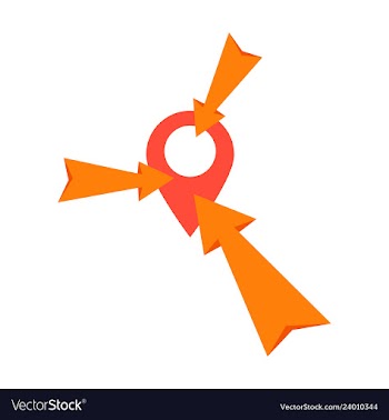 Geo location targeting with gps positioning and vector image