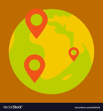 Geo location targeting with gps positioning and vector image