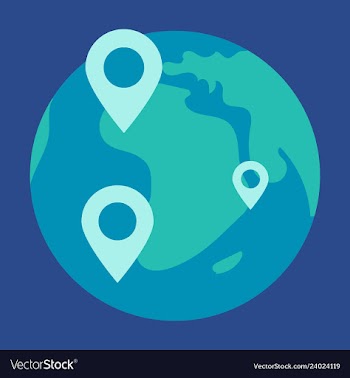 Geo location targeting with gps positioning and vector image