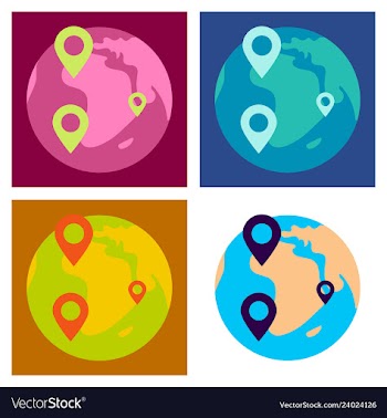Geo location targeting with gps positioning and vector image