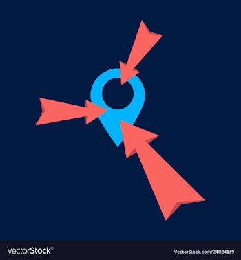 Geo location targeting with gps positioning and vector image