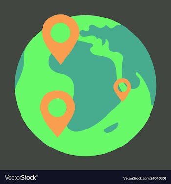 Geo location targeting with gps positioning and vector image