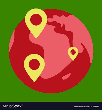 Geo location targeting with gps positioning and vector image