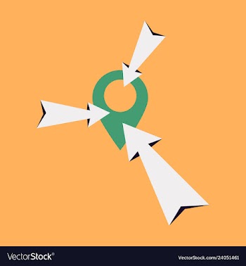 Geo location targeting with gps positioning and vector image