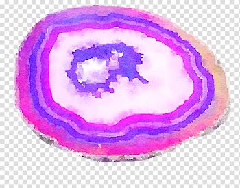 Geode Watercolor painting Crystal Art , watercolor pink transparent background PNG clipart