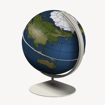 Geography globe clipart, collage element | Free PSD - rawpixel