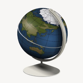 Geography globe clipart, illustration vector. | Free Vector - rawpixel